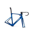 ACCENT Cyclone Carbon Disc Road Bike Frame (frame, fork, handlebar, seatpost, seat clamp, headset), ocean blue, Size XS
