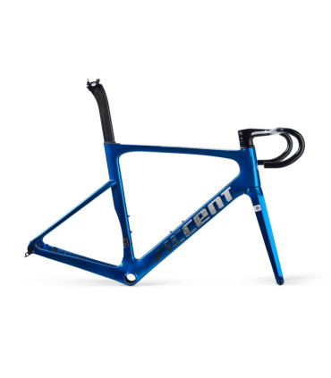 ACCENT Cyclone Carbon Disc Road Bike Frame (frame, fork, handlebar, seatpost, seat clamp, headset) cosmic black, Size XS