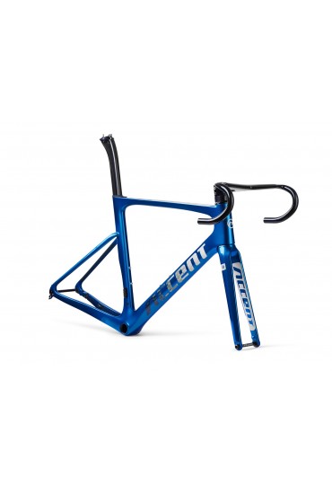 ACCENT Cyclone Carbon Disc Road Bike Frame (frame, fork, handlebar, seatpost, seat clamp, headset) cosmic black, Size XS