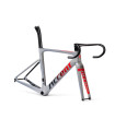 ACCENT Cyclone Carbon Disc Road Bike Frame (frame, fork, handlebar, seatpost, seat clamp, headset), racing grey, Size XL