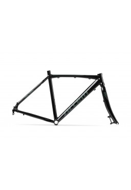 ACCENT FALCON Gravel Bike Frame (Frame+Fork+Headset) black grey, size L