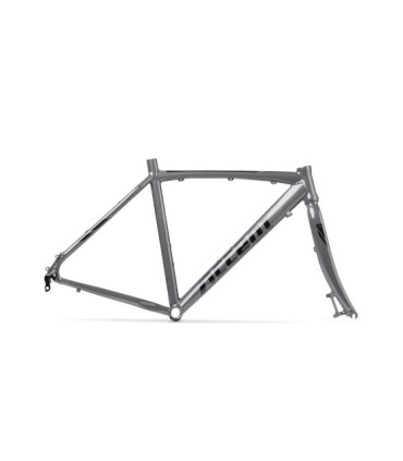 Rama gravel ACCENT FALCON czarno-grafitowa (rama, widelec, stery), rozmiar XS (50 cm)