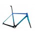 ACCENT CX-ONE Carbon Cyclocross Bike Frame (Frame+Fork+Headset, Suspension seatpost) blue green, Size M (54 cm)