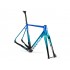 ACCENT CX-ONE Carbon Cyclocross Bike Frame (Frame+Fork+Headset, Suspension seatpost) blue green, Size M (54 cm)