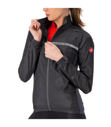 Castelli Squadra Stretch W cycling jacket, fiery red, L