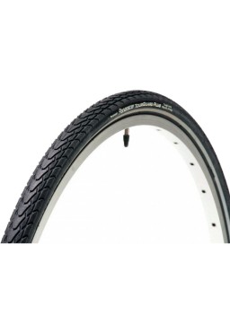 Panaracer Tour Guard Plus 700x35C Opona rowerowa trekkingowa reflex czarna wire, taśma odblaskowa