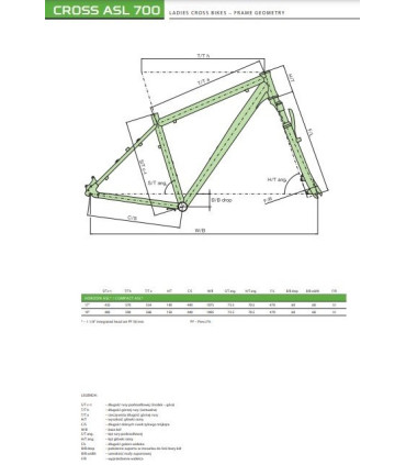 Rower CROSS 700 Author HORIZON 22" czarny