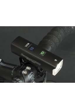 Author Front Bicycle Light PROXIMA 1500 lm USB, Black
