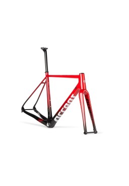 ACCENT CX-ONE Carbon Cyclocross Bike Frame (Frame+Fork+Headset, Suspension seatpost) deep red, Size S
