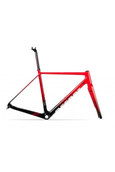 ACCENT CX-ONE Carbon Cyclocross Bike Frame (Frame+Fork+Headset, Suspension seatpost) tiger orange, Size XS (50 cm)