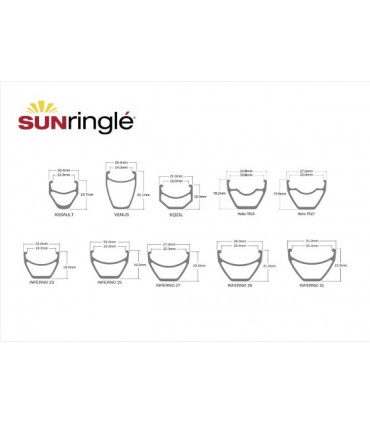 Obręcz SUN Ringle Helix TR29 SL, 26", 32 otwory, czarna, tubless ready