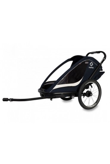 Hamax BREEZE ONE Child Bike Trailer & Stroller Blue-Cream