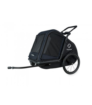 Hamax PLUTO L Bike Trailer for Dogs, Blue-Black
