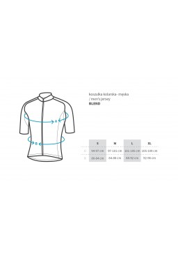 Accent Blend cycling jersey, blue melange L