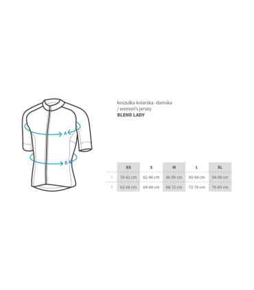 Accent Blend cycling jersey, blue melange S