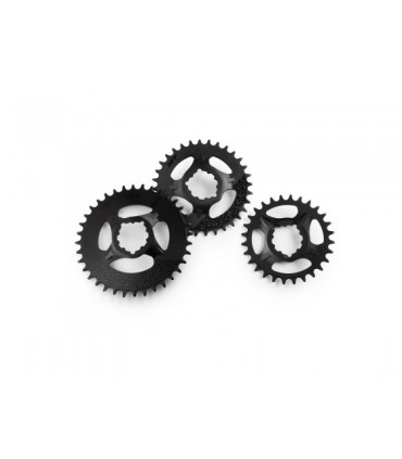 Dartmoor MTB Chainring Direct Intro, 30T, direct mount, standard MTB chainline, Black anod.
