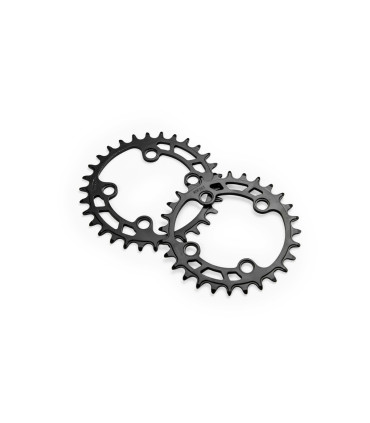 Dartmoor MTB Chainring Trail Intro, narrow-wide, steel, 28T, BCD 76, Black