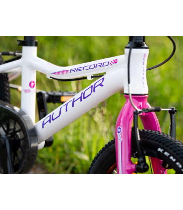Author Record 16 – white-pink kids bike