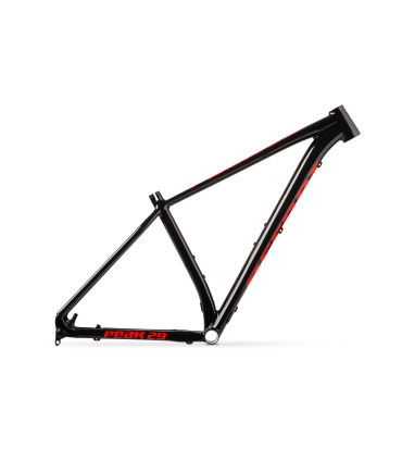 Accent Peak Boost v.2 – czarno-czerwona rama MTB Small