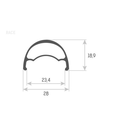 Accent Race 29 – lightweight black-graphite MTB rim tubeless