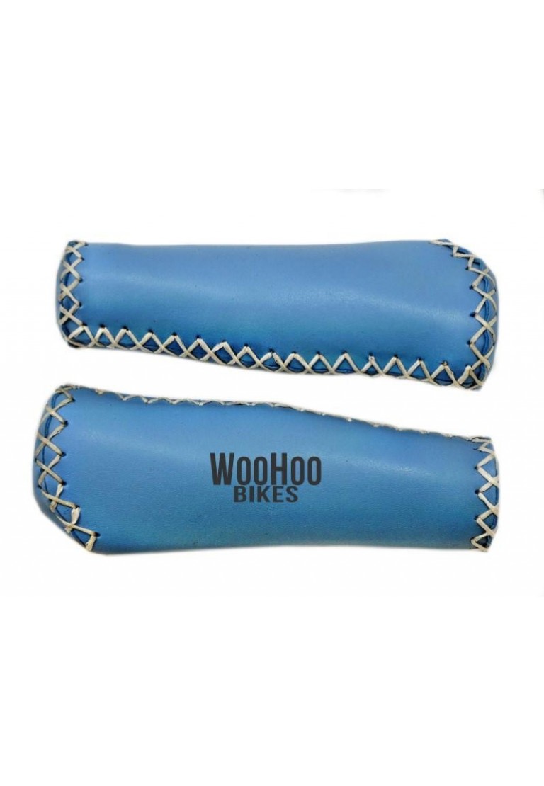 Leather bicycle 2024 grips