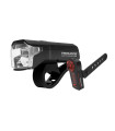 Trelock Bicycle Light Set LS 480 LIGHTHAMMER 10/40/80 lux / LS 740 VECTOR REAR USB – Black