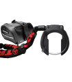 Trelock Rear Wheel Lock Set RS 453 Balloon + ZR 355 6mm/100cm Chain Black + Saddle Bag