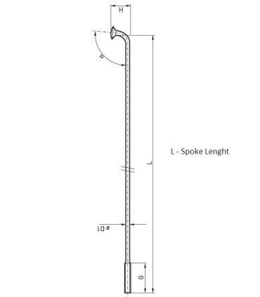 Szprychy Pillar 250mm Nierdzewne, Srebrne, 18 szt.