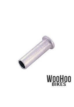 Lined Brake Cable Ends 2 pcs Silver