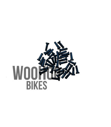 Nyple PILLAR Aluminiowe 14mm x 36 szt. Czarne Alu