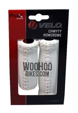 Velo Prox Bicycle Handlebar 127mm/92mm Retro Grips for Urban, Cruiser Bike - White