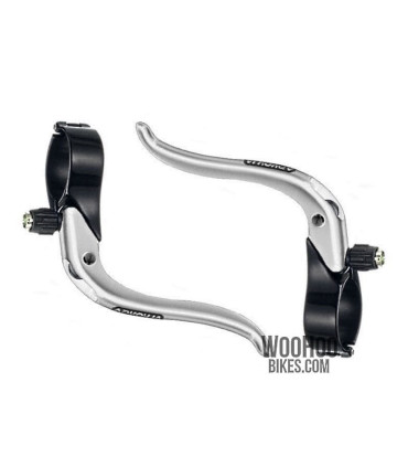 Dźwignie, Klamki ALHONGA HJ-R263A Caliper Alu Szosa, Ostre Koło, Srebrno-Czarne