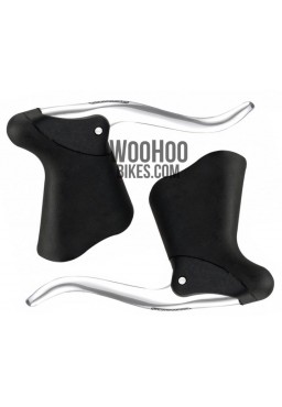 ALHONGA HJ-272AQ Road, Fixed Gear Bicycle Brake Levers - Silver and Black