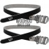 VP-715 Toe Clip Synthetic Leather Pedal Straps Black