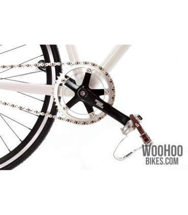 VP-715 Toe Clip Synthetic Leather Pedal Straps Brown