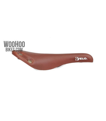 VELO PROX VL-1221 Saddle with Rivets, Fixed Gear, Brown