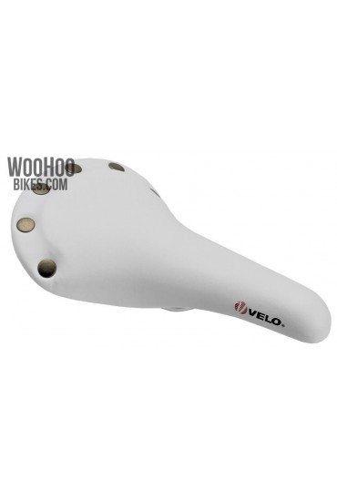 VELO PROX VL-1221 Saddle with Rivets, Fixed Gear, White