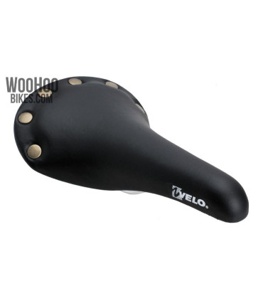 VELO PROX VL-1221 Saddle with Rivets, Fixed Gear, Black