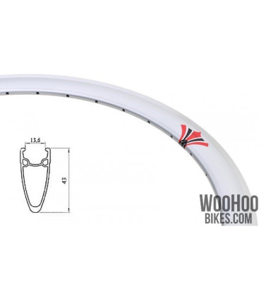 Rim 28" 700C 32H 43mm Fixed Gear Road Silver