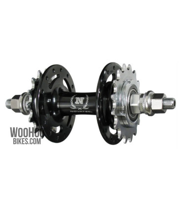 NOVATEC A166SBT Rear Fixed 16T / Fixed 17T Flip Flop, Fixed Gear, Track Hub - Black