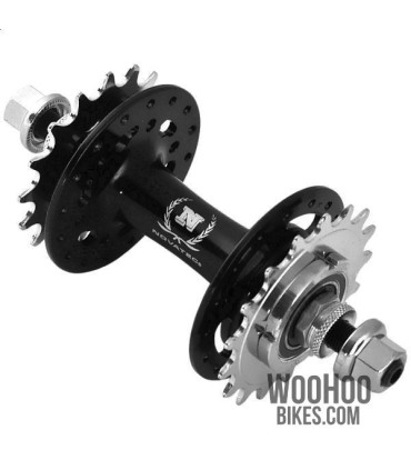 NOVATEC A166SBT Rear Fixed 16T / Fixed 17T Flip Flop, Fixed Gear, Track Hub - Black